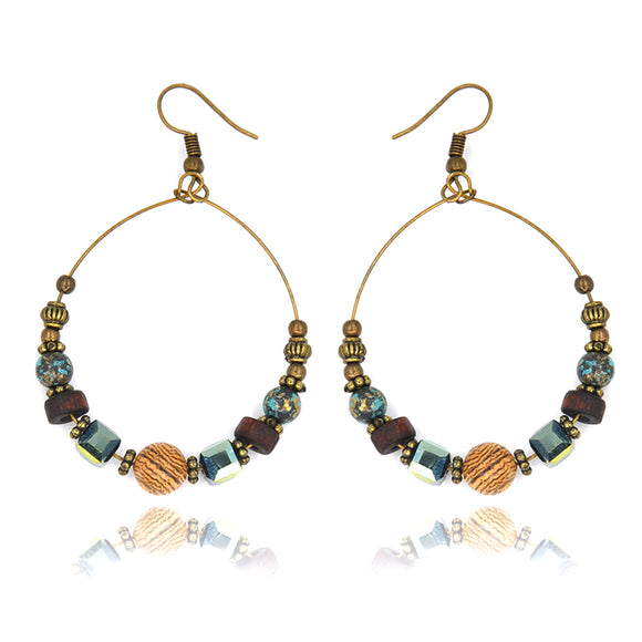 Bohemia Brand Statement Drop Earrings Boho Turkish Vintage Ethnic Jewelry FOR Women 2019 Bijoux Woman Crystal Earrings