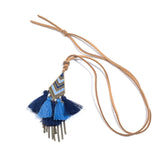 Long Sweater chain Women's necklaces Ethnic Leather chain Long tassel Pendant for women Long tassel necklace for women