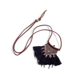Sweater chain Necklaces Leather chain Long tassel Pendant Ethnic necklaces for women Tassel necklace Long necklace New style