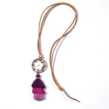 Long Leather chain Sweater chain Colorful Long tassel Pendant Ethnic necklaces for women Tassel necklace Long necklace 2019