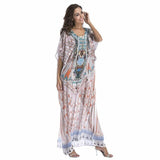 Chiffon fashion print Bohemian long maxi dress boho clothing 2019 summer sundress Beach Sarongs large size robes women
