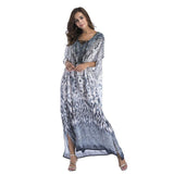 Chiffon fashion print Bohemian long maxi dress boho clothing 2019 summer sundress Beach Sarongs large size robes women