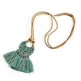 Bohemia Long tassel Leather chain women's necklaces Ethnic Vintage Hollow Moon Sweater tassel necklaces for women 2019 New