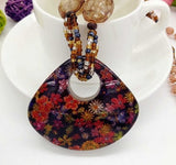 wholesale Bohemian Vintage Ethnic copy crystal Long Handmade mala bead Necklaces&Pendants for Women dress Statement Necklace