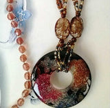 wholesale Bohemian Vintage Ethnic copy crystal Long Handmade mala bead Necklaces&Pendants for Women dress Statement Necklace