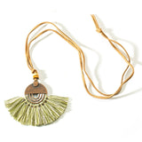 Ethnic Long Leather Women's necklaces Bohemia Round Hollow Tassel necklace for women Vintage Charm Sweater chain 2019 NEW