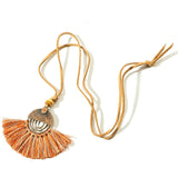 Ethnic Long Leather Women's necklaces Bohemia Round Hollow Tassel necklace for women Vintage Charm Sweater chain 2019 NEW