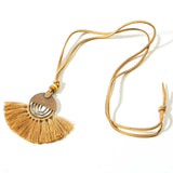 Ethnic Long Leather Women's necklaces Bohemia Round Hollow Tassel necklace for women Vintage Charm Sweater chain 2019 NEW