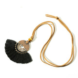 Ethnic Long Leather Women's necklaces Bohemia Round Hollow Tassel necklace for women Vintage Charm Sweater chain 2019 NEW