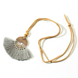 Ethnic Long Leather Women's necklaces Bohemia Round Hollow Tassel necklace for women Vintage Charm Sweater chain 2019 NEW