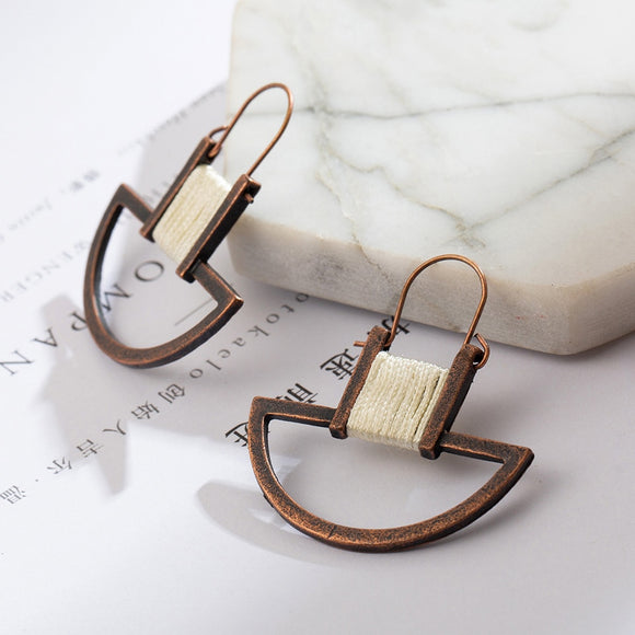 Fashion Shambhala Shell Long Dangle Earring for women Vintage Hollow Geometric Round Water Drop Women's earrings Tassel earrings