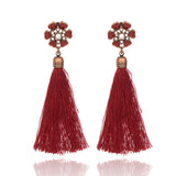 Fashion Shambhala Shell Long Dangle Earring for women Vintage Hollow Geometric Round Water Drop Women's earrings Tassel earrings
