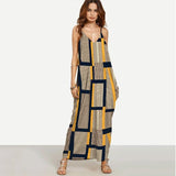 WIPU  Elegant Long Maxi Dress Summer 2019 Women Boho Deep V Neck Sleeveless Loose Dresses Beach Wear Sundress Vestido