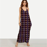 WIPU  Elegant Long Maxi Dress Summer 2019 Women Boho Deep V Neck Sleeveless Loose Dresses Beach Wear Sundress Vestido