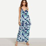 WIPU  Elegant Long Maxi Dress Summer 2019 Women Boho Deep V Neck Sleeveless Loose Dresses Beach Wear Sundress Vestido