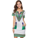 Summer Vintage Dress Women Tunic Casual Beach Dress 2019 African Print Shirt Dress Robe Femme Plus Size Dashiki Dress