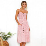 Elegant 25 Colors Fashion New Summer 2019 Dress Women Flowers Print Casual Party Dress Sexy V-Neck Girl Dress Vestidos