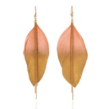 New Fashion peacock Feather Women's earring Ethnic Colorful Feather Long tassel Earrings for women Charm bohemian dangle earring